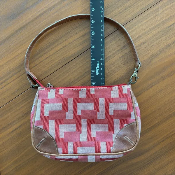 Vintage Nine West Red Shoulder Bag Y2K 2000s Boho Revival 70s Retro - Image 10