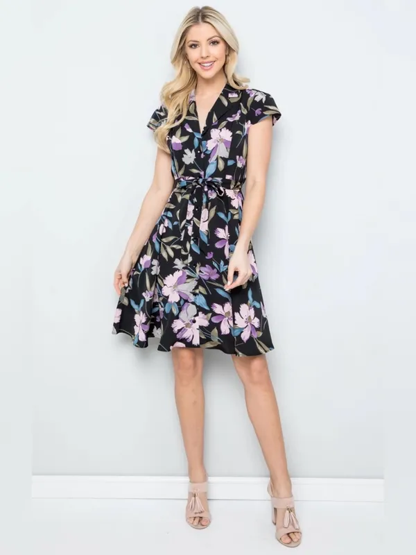 Vintage Floral Print Dress Size Small - Image 2
