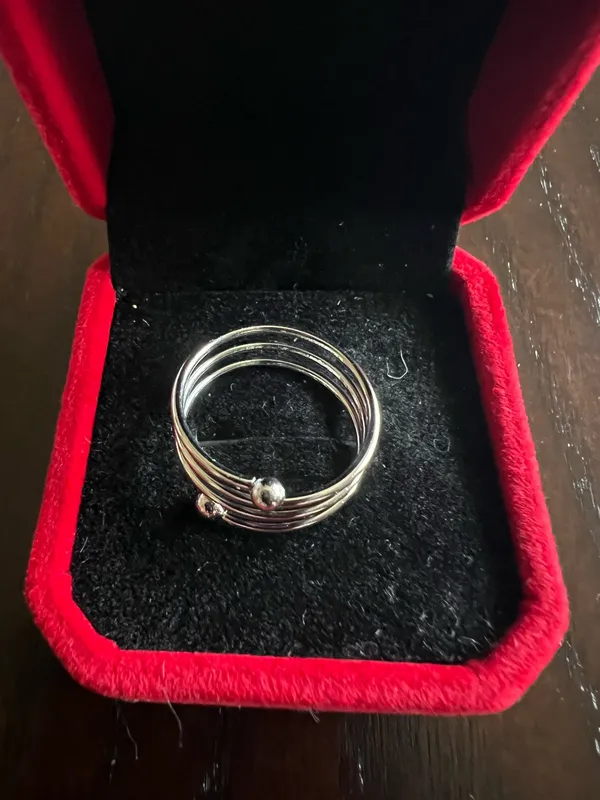 Gorgeous Stainless Steel Silver Ring Size 8 - Image 3
