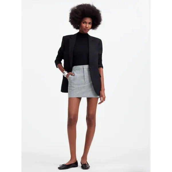 NWT Madewell Suiting Mini Skirt‎ Sz 4 - Image 4