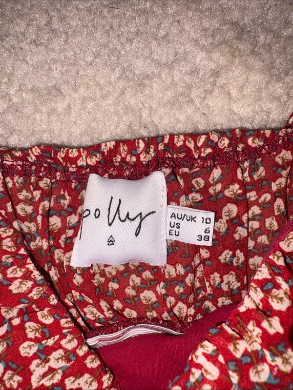 Princess Polly Rust Red Floral Tie-Strap Mini Dress - Image 5