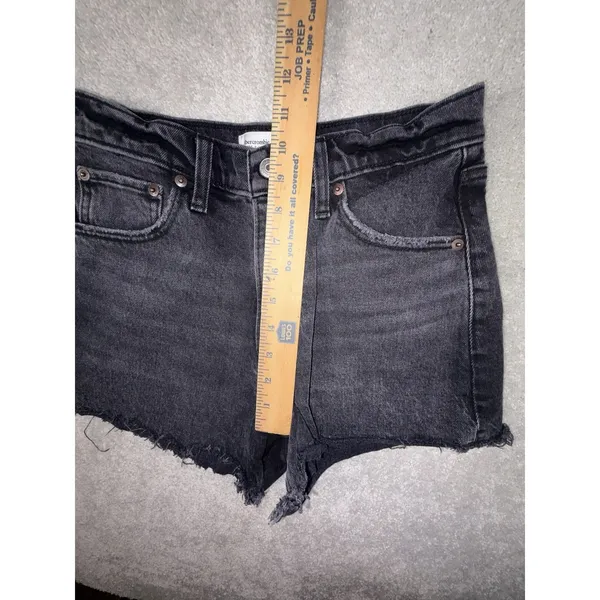 abercrombie relaxed 90s‎ cutoff shorts black 26/2 - Image 6