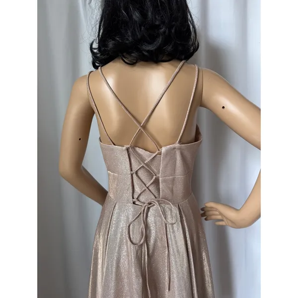 Chic Boutique NY gold glittery cocktail homecoming short dress corset medium - Image 9