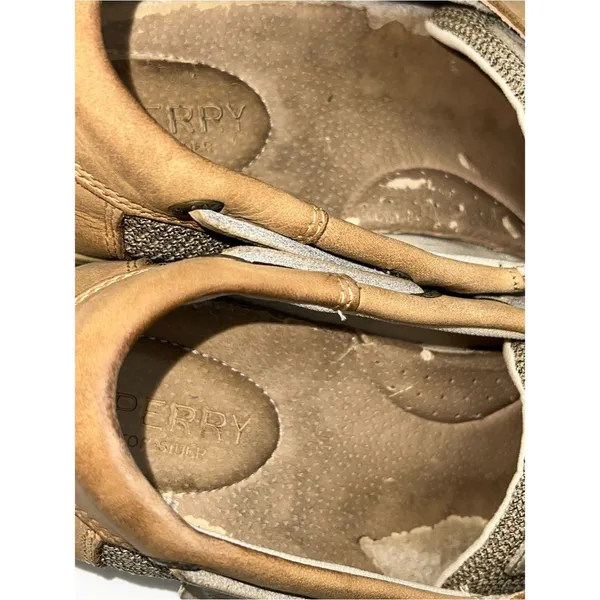 Sperry Women Tan/Beige Boat/Deck/Top Siders Shoes Loafers w/Leather Laces-Size 9 - Image 16