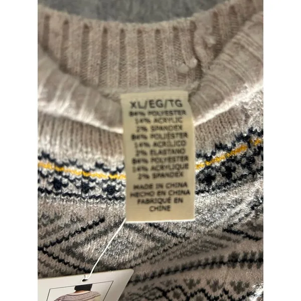 weatherproof fair isle sweater xl NWT - Image 6