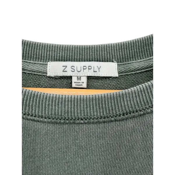 Z Supply Bo Gray Star Print Crewneck Sweatshirt Long Sleeve Casual‎ Pullover M - Image 4
