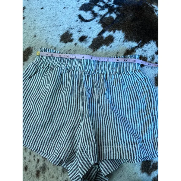 Reformation Mila Linen Short Size XS Striped In Vineyard - Image 6