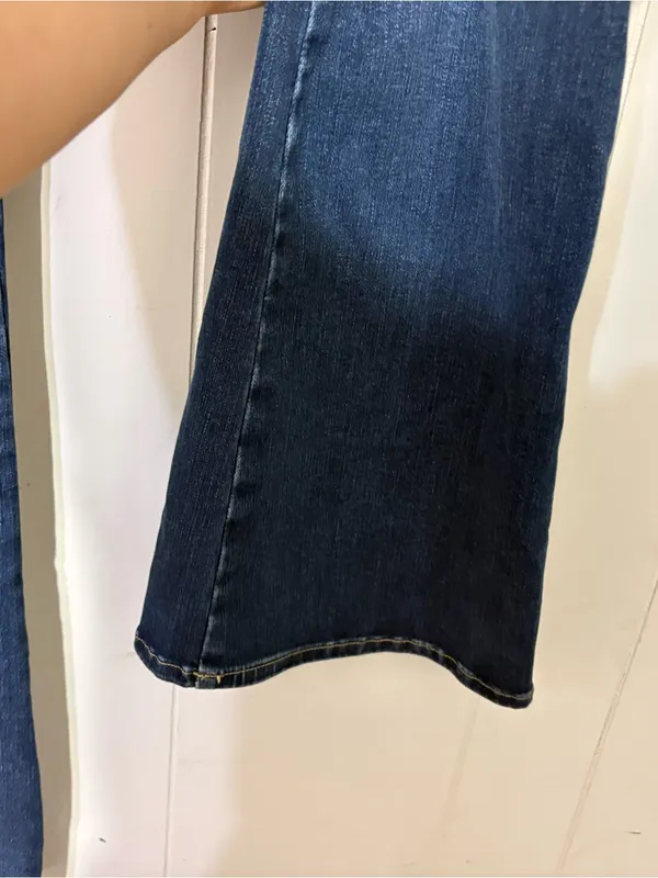 FRAME Le One Flare Jeans Hanbury Wash Size 0 High Rise Stretch Denim - Image 7