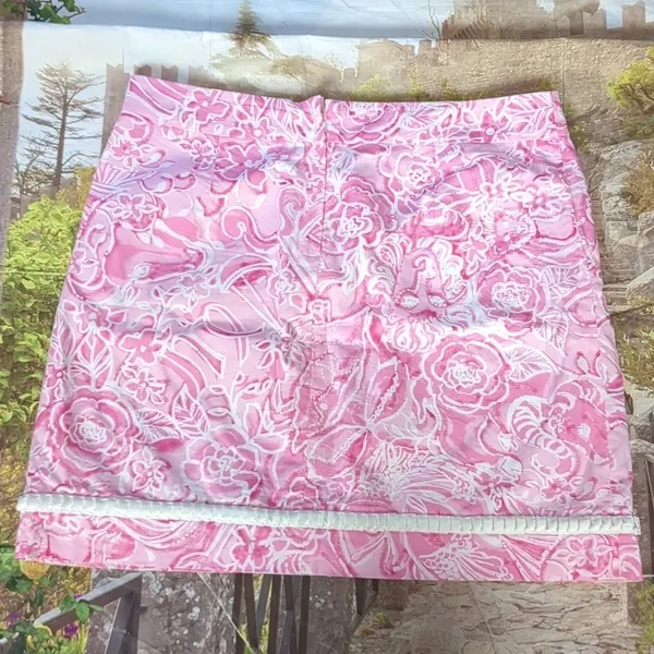 LILLY Pulitzer pink floral skirt size 6 - Image 8