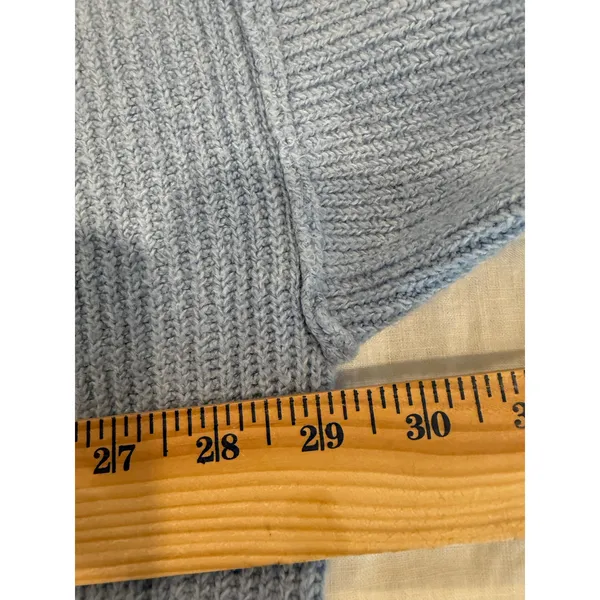 Aerie Ribbed Knit Oversized Pullover Sweater Blue Women's Size XL Boho Normcore - Image 8