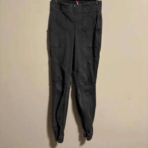 Spanx Stretch Twill Cargo Pull On Ankle Zip Jogger Gray- Size XS - Image 3
