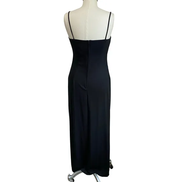 City Triangle Black Maxi Dress M Y2K Whimsigoth Square‎ Neck Dark Romantic - Image 3