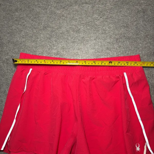 Spyder Active Women's Athletic Shorts Large Red Polyester Spandex - Image 8
