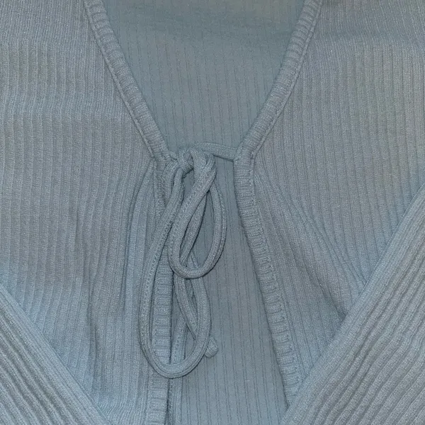 H&M Baby Blue Tie Cardigan - Image 3