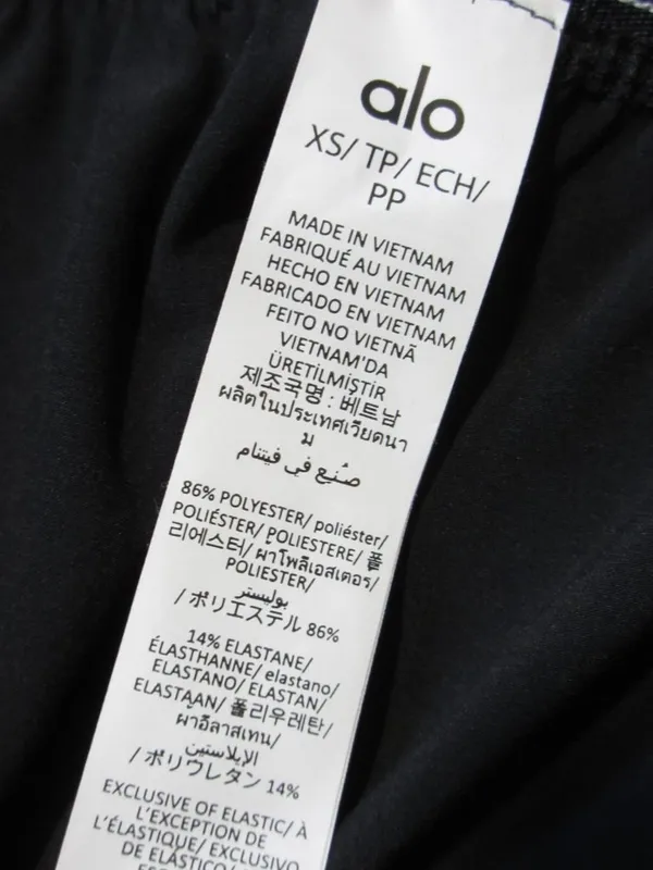 NWT Alo W51432R Suit Up Trouser (Regular) in Black Wide Leg Pants XS - Image 5