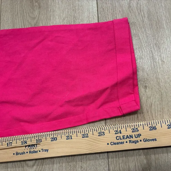 NWT J. Crew Women’s Linen Cotton Blend Drawstring Pant Hot Pink Size 4 - Image 4
