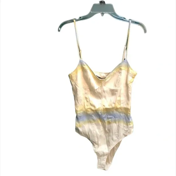 Nwot Zara Satin Tie Dye Bodysuit - Image 3