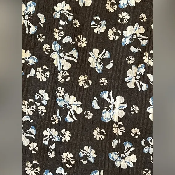 Commense Women’s Medium Navy‎ Blue Floral Sleeveless MIDI Dress Tie Strap NWT - Image 7