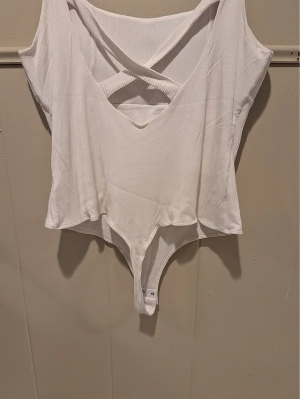 Frankly White Bodysuit Size 2X - Image 14
