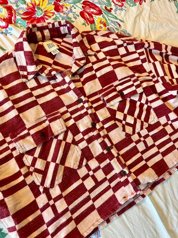 BDG Urban Outfitters Caleb Cropped Flannel Shirt - Image 6