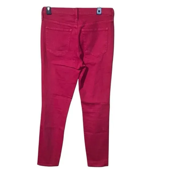 J. Crew Denim Red 10” high rise toothpick skinny jeans size 28 NEW #751 - Image 2