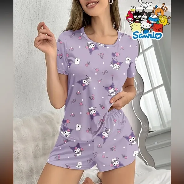 Sanrio Kuromi Lavender Purple Pajama Set – Women’s Size Large - Image 5