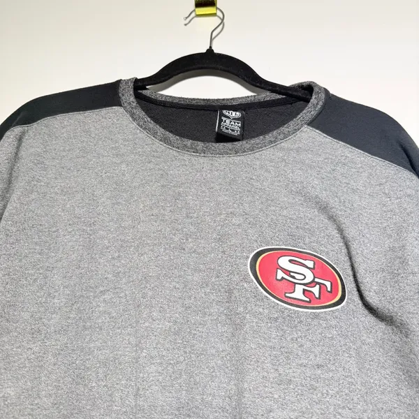 National Football League San Francisco 49ers Gray & Black Long Sleeve Crew-Women's Large - Image 2