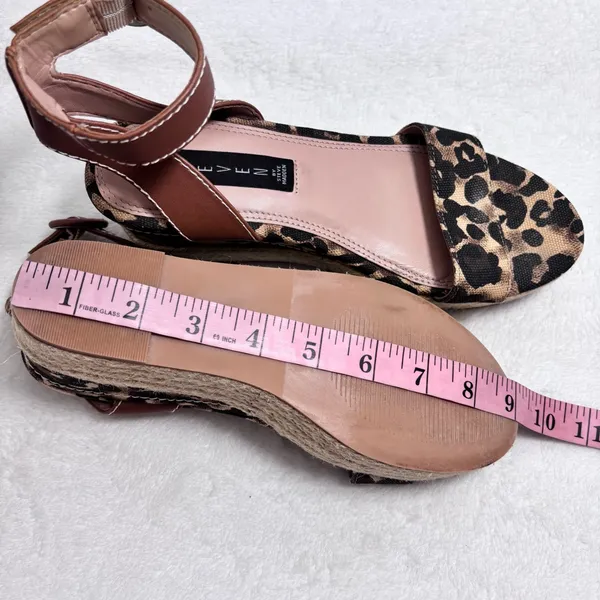 Steven by Steve Madden Leopard Print Wedge Heels‎ Espadrilles  size 6.5 - Image 13