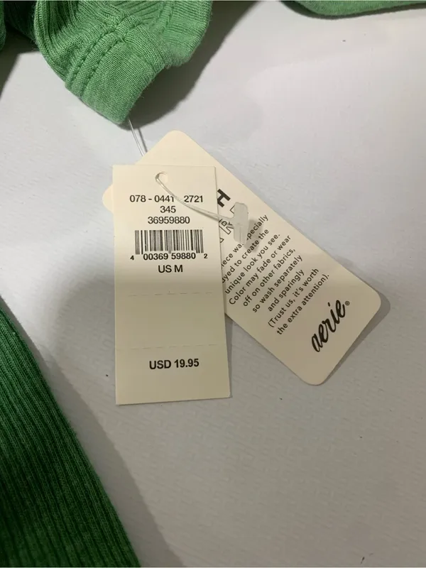 Aerie Green Ombre Ribbed Scoop-Neck Tank - Size Medium - Image 4