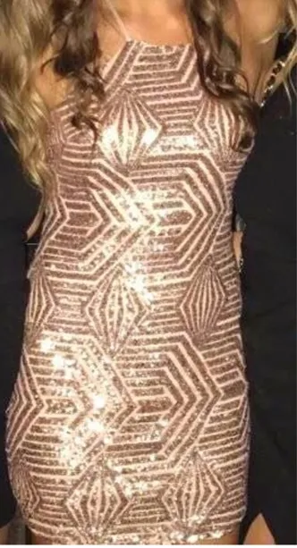 Gold Semi/Formal Dress - Image 2