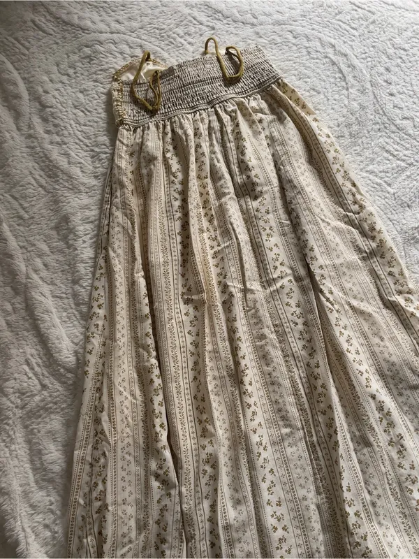 Gold Bohemian Crochet Cotton Maxi Dress - Image 7