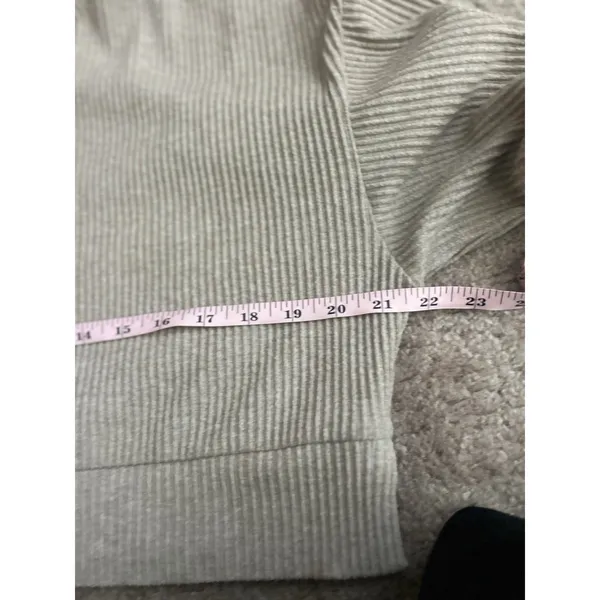 Alo Muse Set Hoodie & Joggers Ribbed Gravel Heather Size Small - Image 6