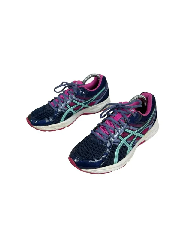 Asics Gel Contend 3 Womens Running Shoes 9.5 Navy/Pink/Mint Mesh Comfortable - Image 2
