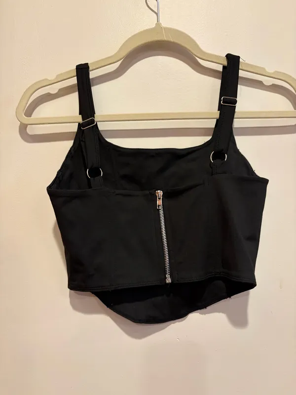ReoRia Amazon Black Cropped Corset Top - Image 2