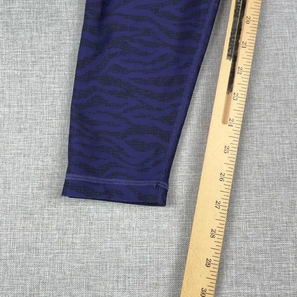 Savage X Fenty Leggings Womens L Purple Animal Print Ankle Sport Stretch Yoga - Image 2