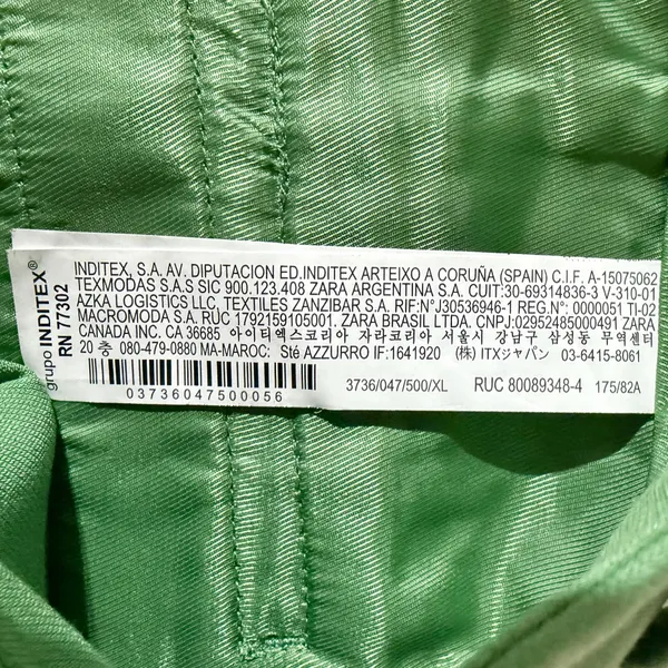 Zara High Rise Straight Leg Full Length Trousers Green Size XL 3736/047/500 - Image 18