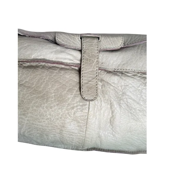 Schuler & Sons Philadelphia Anthropologie Sage Green Pebbled Leather Satchel Bag - Image 9