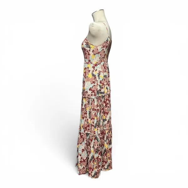 Abel the Label Sleeveless Maxi Dress Pink Blue Yellow Floral XS - Image 3