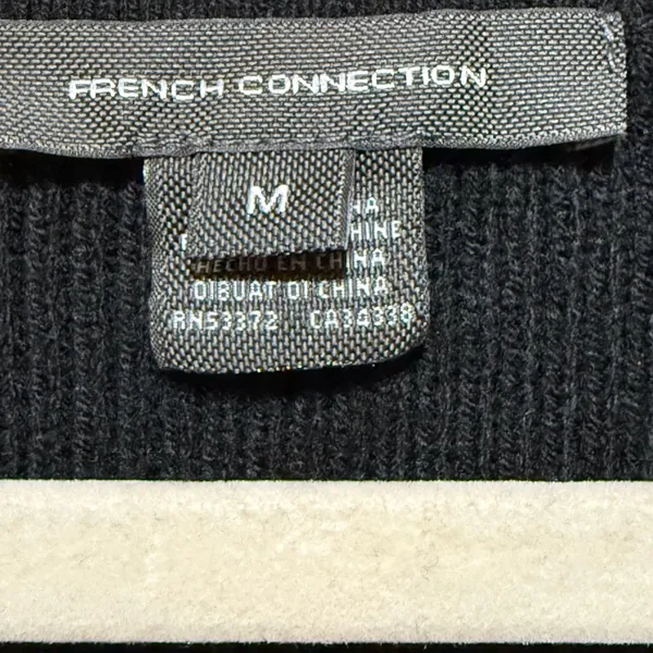French Connection Women's Jaida‎ Babysoft Square-Neck Sweater Black Sz M - Image 3