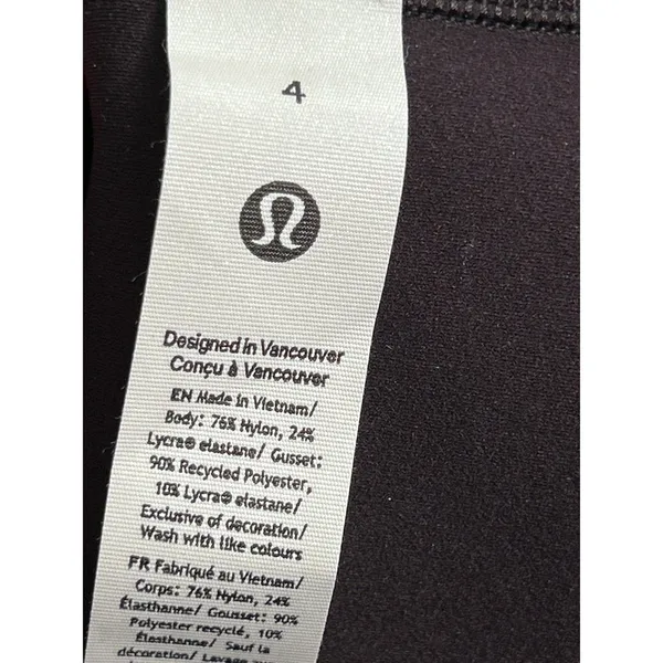 Lululemon Glow Up Tight High Rise 25” Black Size 4 NWT Authentic - Image 6