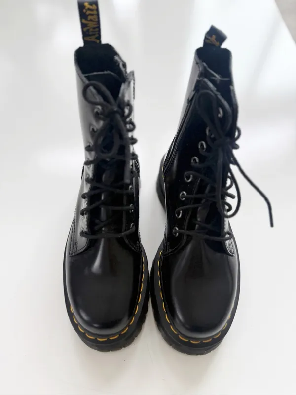 NEW Dr. Martens Jadon Black Platform Combat Boots Size 6 - Image 3
