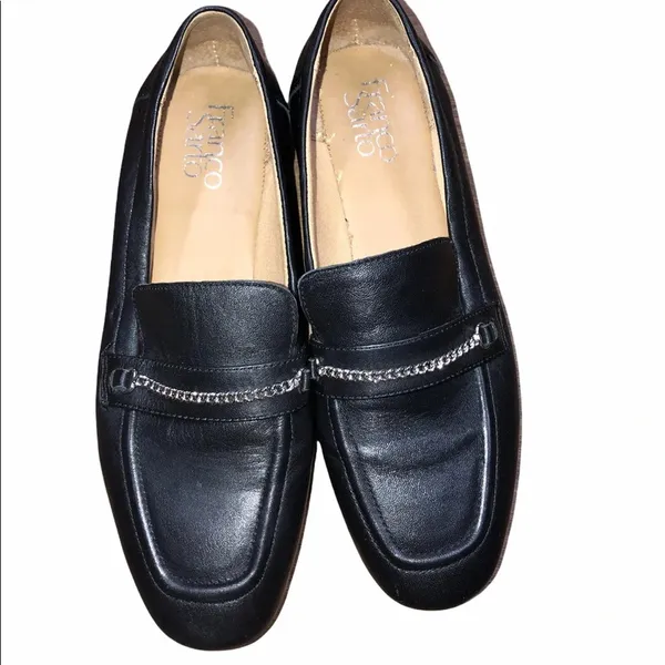 Franco Sarto size 7M black leather loafers - Image 2