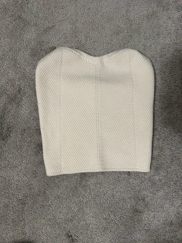 Aerie Tube Ribbed Top White - Image 2