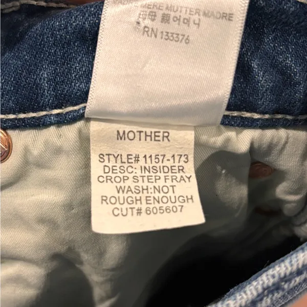 MOTHER Women's Straight Blue Jeans - Image 7