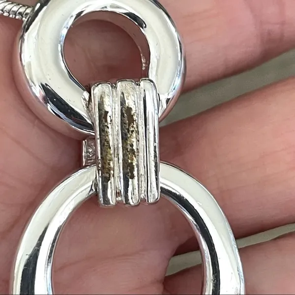 Charter club silver tone tassel chain necklace - Image 10