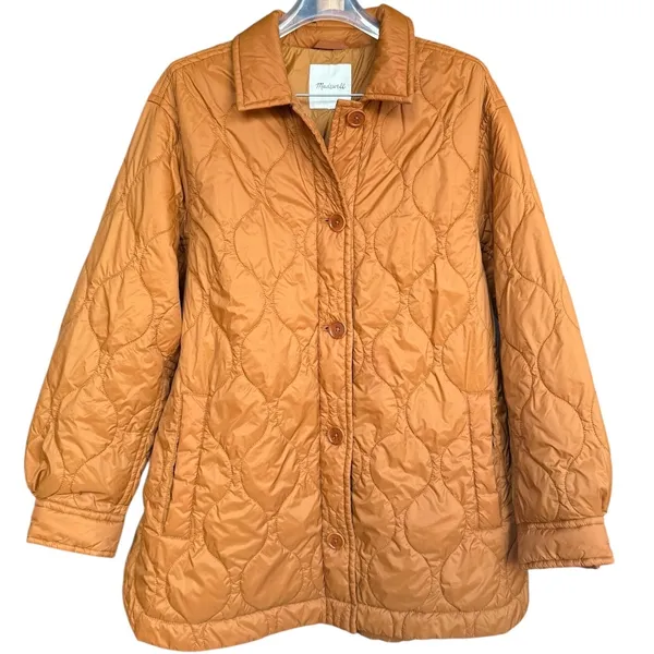 Madewell‎ Plus Airpuff Burnt Orange Shirt-Jacket Sz 1X - Image 2