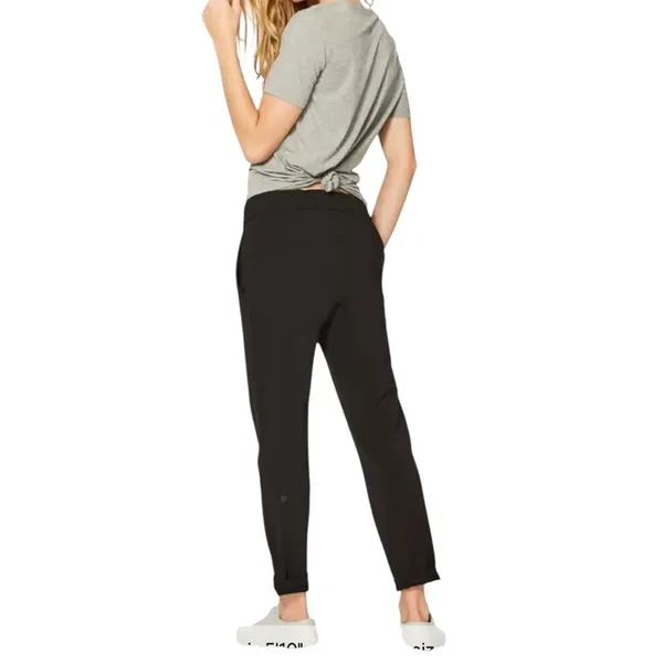 Lululemon On The Fly High Rise Athletic Casual Pant Woven 28” Black Size 2 - Image 3