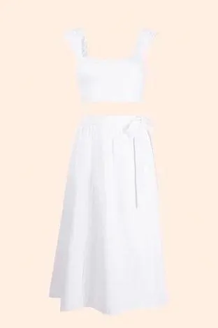 1HR SALE ⚡Reformation Clyde Linen Two Piece (White) - Image 2