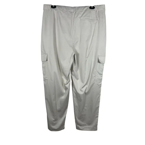 Old Navy Taylor Straight Trouser XL Beige Extra High Rise Baggy Cargo Pants NWT - Image 4