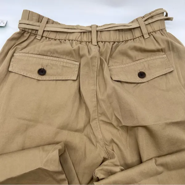 GAP Women's 6 Pocket Tan 100% Cotton Cargo Pants Double Belt-Size 4 - Image 4